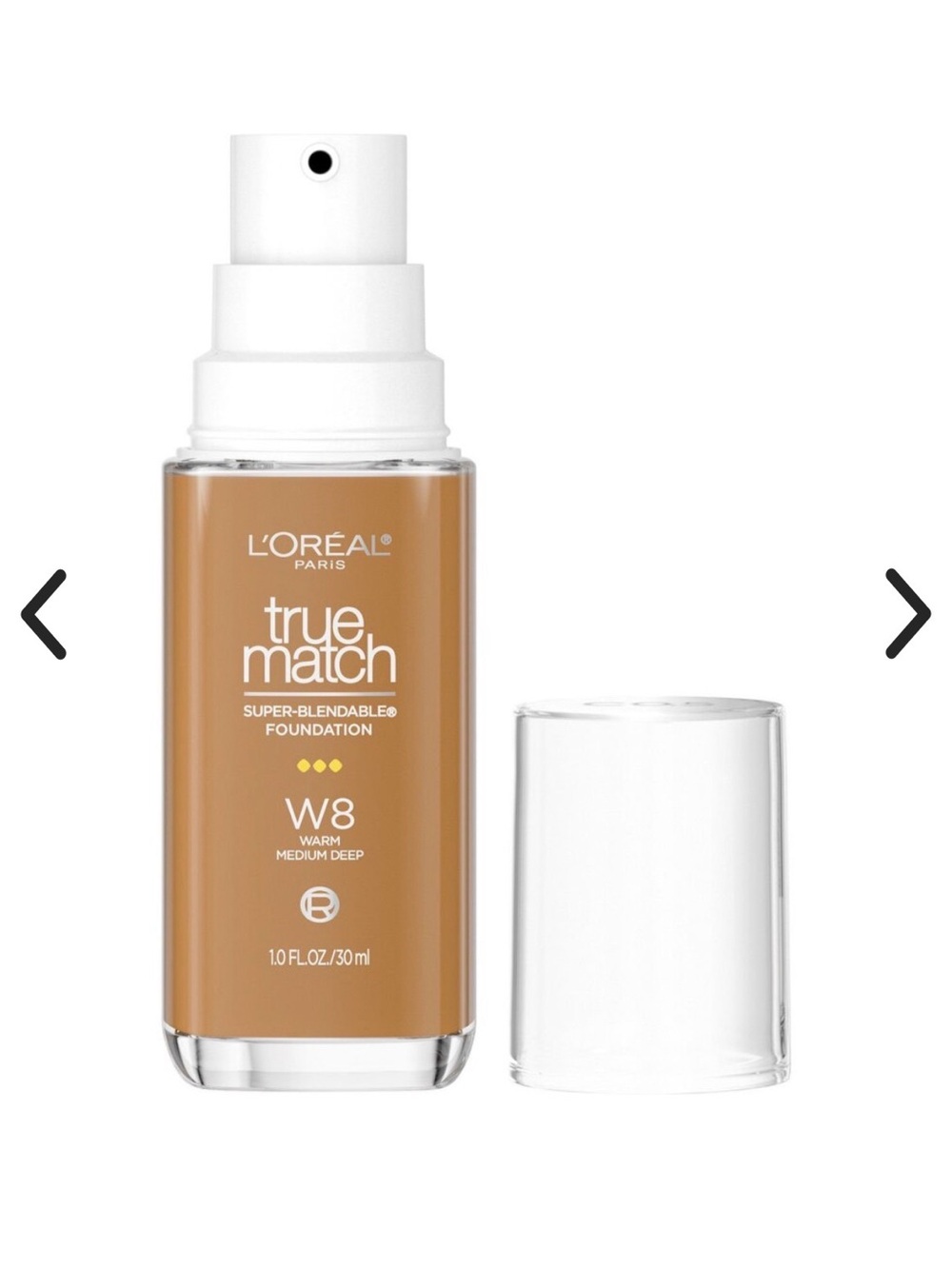 L'Oreal True Match Foundation W8 Warm Medium Deep - Tan Shade